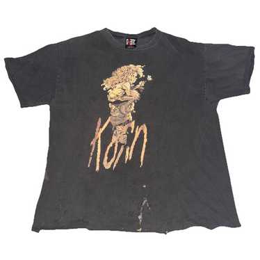 90S 98年頃 GIANT KORN ヴィンテージ リルスラッガー Tシャツ Vintage 90s GIANT Label KORN Band Tour Promo Rock Metal