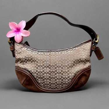 バッグ Coach Mini Signature Small Hobo brown Coach signature mini hobo - Gem