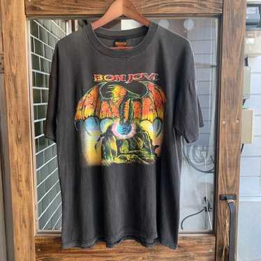 超レアL美品！90s BON JOVI 日本TOUR Tシャツ　BROCKUM製 vintage 90s BON JOVI KEEP THE FAITH WORLD TOUR 1993 2 SIDED