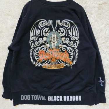90s Dog Town BLACK DRAGON ベースボールシャツ DOGTOWN ゲームシャツ Tシャツ 黒龍 ドッグタウン ベースボール