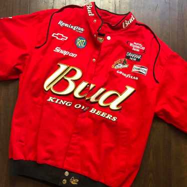 Budweiser Chase Ds Inc. 赤 Lサイズ Lot - BUDWEISER RACEING JACKET BY CHASE AUTHENTICS