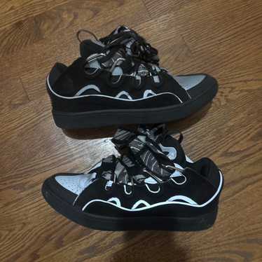 【関税込み】Lanvin ブラック＆ホワイト Meteor スニーカー LANVIN ランバン スニーカー LEATHER CURB SNEAKERS カーブ