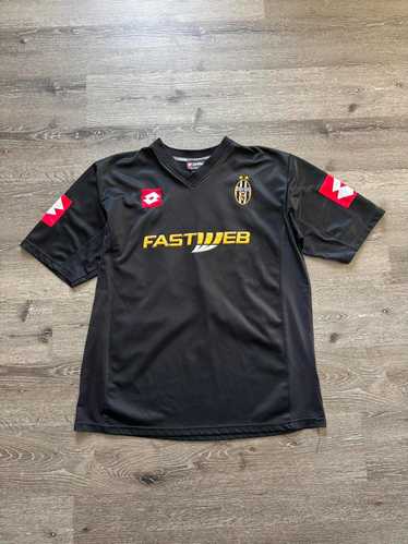 Juventus F.C. Lotto シャツ 黒 グレー JUVENTUS 2001 2002 AWAY FOOTBALL SHIRT SOCCER JERSEY LOTTO