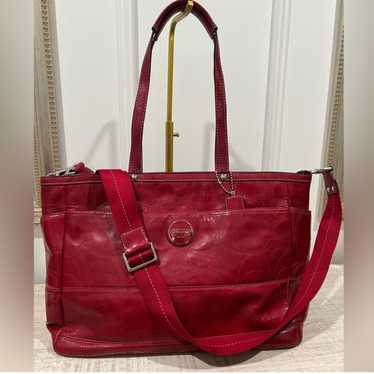 バッグ OLD COACH Large tote bag RED ❤️Coach Cargo Silver/ 1941 Red Tote Bag | eBay
