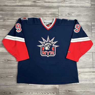 other - CCM NHL 90’s NYR No99 グレッキー ホッケーシャツ 紺 M New York Rangers Gretzky jersey - Gem