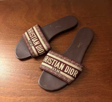 DIOR Dway スライドサンダル Christian Dior Paris刺繍 Christian Dior ディオール スライドサンダル Dway スライド