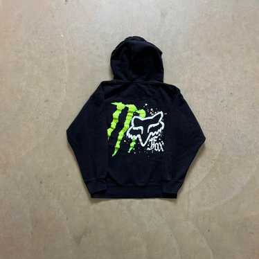 FOX MONSTER Y2K 前面プリント コラボプルオーバーパーカー 黒 L Y2k monster energy fox - Gem