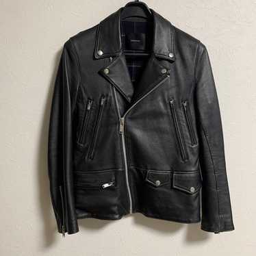 ジャケット・アウター UNDERCOVERISM DOUBLE LEATHER RIDERS LITE Undercover Leather Double Rider Jacket in Black | FWRD