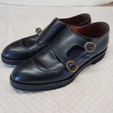 完売品 Ermenegildo Zegna ゼニア shoes monkモンク Zegna - Black Double Monk Strap Shoe | Mitchell Stores