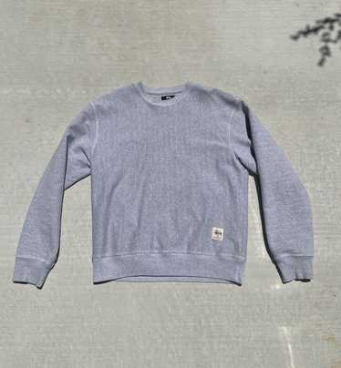 トップス ap21Stussy Contrast Stitch Stussy Contrast Stitch Label Crew Sweater Grey Heather Men's