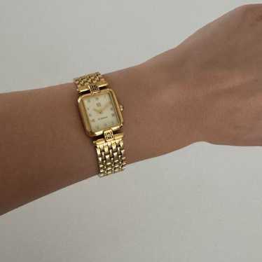 Langkawi出品【新品電池】ChristianDior ヴィンテージ Christian Dior CD Logo Bracelet Gold Vintage 87br52