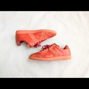 Maison Margiela スニーカー オレンジ系x白系 2007423J0251 Maison Margiela White and Orange Replica Sneakers Maison