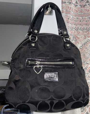 バッグ Coach Poppy Black Signature Shoulder Bag Coach | Signature Poppy 2Way Shoulder Bag | Preloved