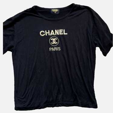 CHANEL tシャツ vintage Vintage Chanel Paris Boutique Top Tee Girl Women Bootleg