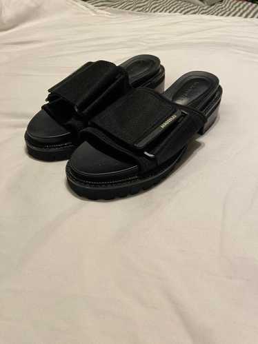 Acne studios♡ レザースリングバックミュール Acne Studios - レザーバックルミュール - ブラック/ホワイト