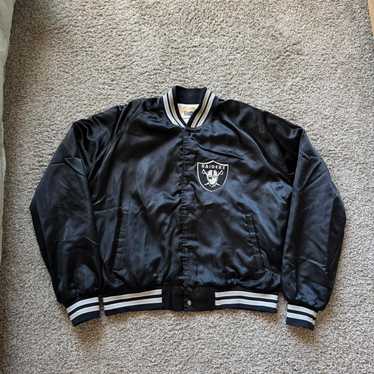 80s Chalk Line RAIDERS スタジャン 黒 USA製 XL 80s RAIDERS ナイロン スタジャン XL chalk line