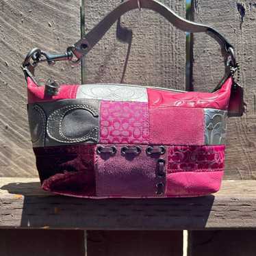 バッグ Rare COACH Patchwork Mini Bag Pink Coach patchwork mini shoulder - Gem