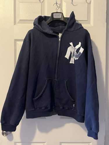 【Akimbo Club】 NY NAVY ZIP HOODIE Noodle Akimbo NY Zip-Up Hoodie | Akimbo Hoodie NY