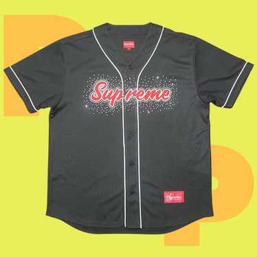 【即完】Supreme Velvet Baseball Jersey Black Supreme Velvet Baseball Jersey Black Men's - SS25 - US