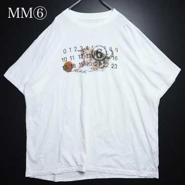 【MM6 Maison Margiela】Cotton short sleeve T-shirt/追跡可能 MM6 Maison Margiela Checked short-sleeve T-shirt | White