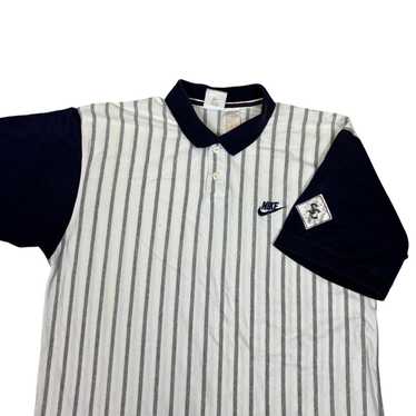 ウェア Supreme Cursive Polo \"Navy Stripe\" トップス Supreme Cursive Polo Navy Stripe size L Supreme