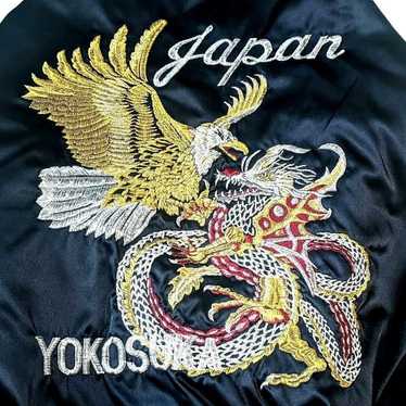 ジャケット・アウター Eagle x Japan Map Reversible WJK Sukajan JAPANESQUE Hawk and Japan Map Sukajan – SUKAJACK