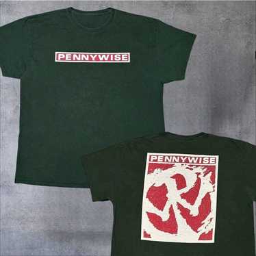 Pennywise Punk Rock Band Vintage 1995 XL Green T-Shirt - Gem