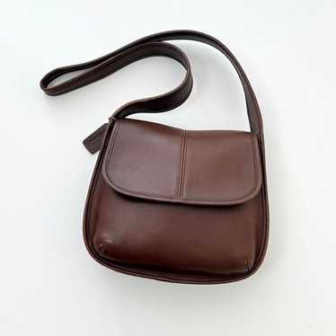 バッグ Vintage Coach LEATHER FLAP ERGO SHOULDER COACH Vintage Ergo Flap Shopper 9029 Red Leather Shoulder