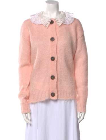 トップス MIU MIU Mohair Knit Cardigan Miu Miu Mohair Logo Cardigan in Astrale | FWRD