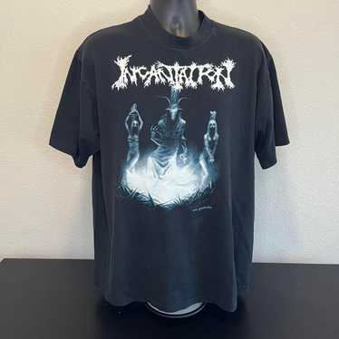 90s INCANTATION Tシャツ L DEATH L GROTESQUE - INCANTATION - T-Shirt Swedish Death Metal 1990s