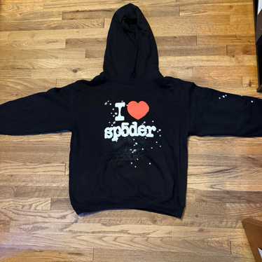 トップス Sp5der Spider worldwide hoodie- I Heart Size Small- SOLD OUT Sp5der Worldwide Camo Hoodie Young Thug