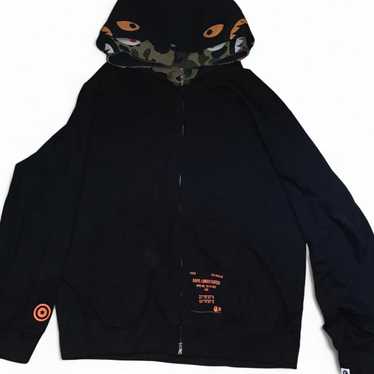 BAPE x UNDEFEATED コラボ　シャークパーカー L BAPE x Undefeated Double Shark Full Zip Hoodie Black メンズ