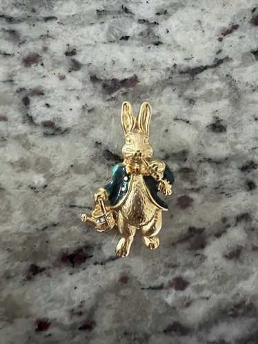 Vintage rabbit brooch gold - Gem