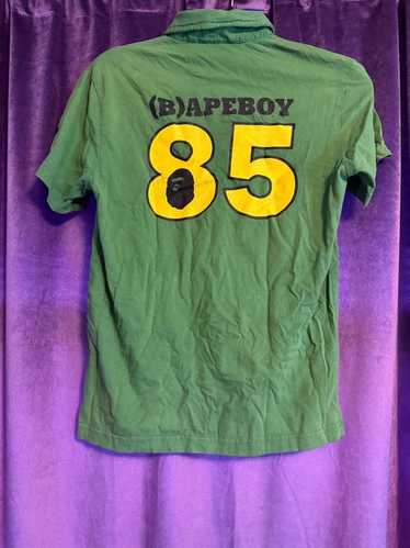 vintage bape polo shirt ベイプポロシャツ RARE VINTAGE A Bathing Ape BAPE MENS POLO SHIRT GREEN ABC