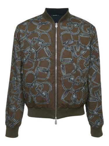 【大人気！】HERMES bombers matelasse imprime ジャケット 大人気！】HERMES bombers matelasse imprime ジャケット