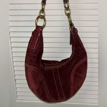 Vintage Coach Suede soho hobo オールドコーチ COACH Soho Suede Flap Belt Buckle Shoulder Bag, Honey Color