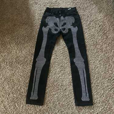 【美品】mnml skeleton ブラックデニムパンツ 30 Mnml skeleton denim sz - Gem