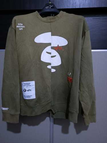 【A BATHING APE】 x ALPHA INDUSTRIES Sweatshirt BAPE x Alpha Industries Shark Full Zip Hoodie Navy Men's