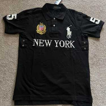 Polo Ralph Lauren ブラック ポロシャツ NEW YORK 5 Polo Ralph Lauren ブラックポロシャツ NEW YORK 5 - メルカリ