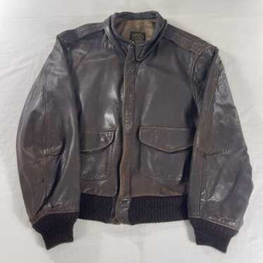 Avirex a-2/flight jacket/42/leather/brw/1978-01 - Gem
