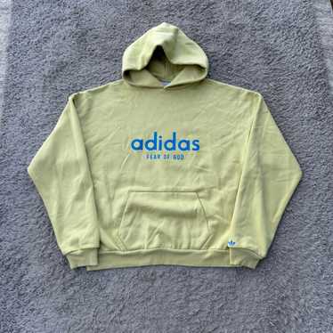 FEAROFGOD×adidasアスレチックスフーディーパーカーSizeMタグ付 adidas FEAR OF GOD ATHLETICS COTTON FLEECE HOODIE - White