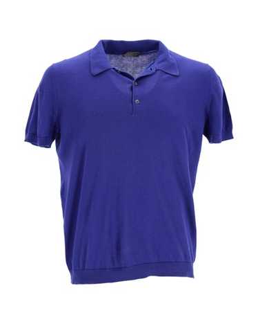 Tシャツ・カットソー PRADA Powder Blue Silk Blend Polo Shirt Prada Cotton Polo Shirt | Blue | FARFETCH
