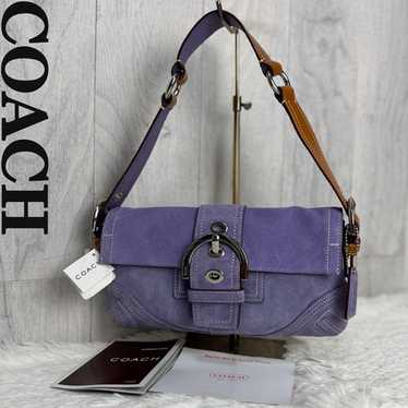 バッグ Coach suede soho purple Hand Bag Coach soho purple suede - Gem