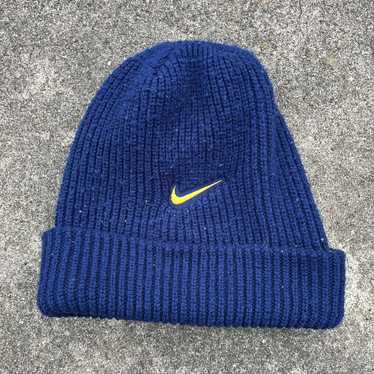 ニ*ニ様 90s Nike navy beanie big swoosh AP6 ニ*ニ様 90s Nike navy beanie big swoosh AP6 Vintage 90s Nike