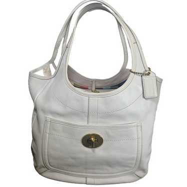 バッグ COACH Ergo Hobo White Leather Signature Coach Ergo Hobo White Leather Signature Bag Used | eBay