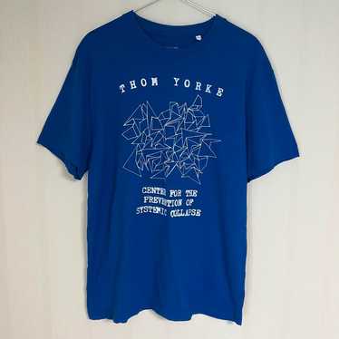 THOM YORKE Tシャツ 青 Thom Yorke Anima Technologies Blue Brains Shirt Size Small