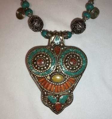 Vintage tibetan coral turquoise - Gem