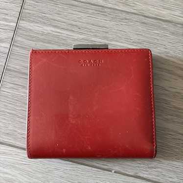 Coach bifold wallet red - Gem