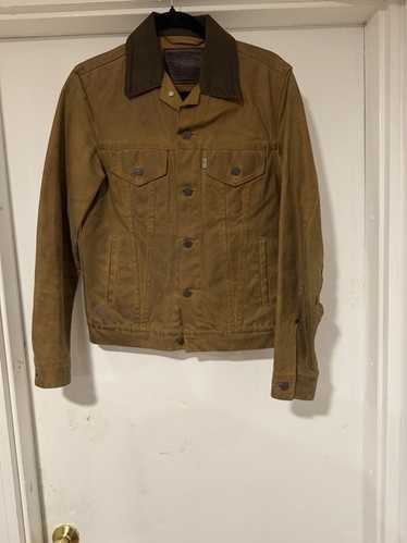 （希少）Filson Levi's フィッシングジャケット RARE Filson x Levi's Waxed Trucker Hunting XL XLARGE Otter