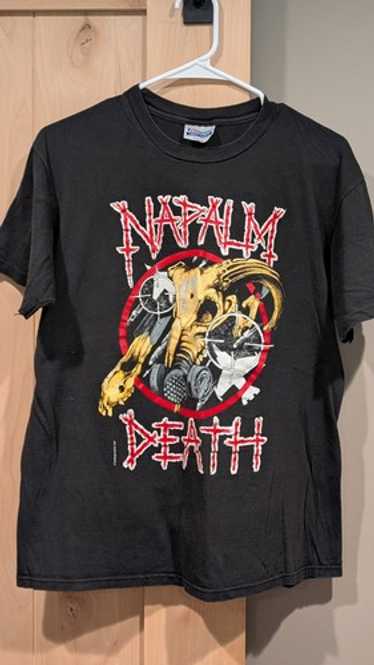 napalm death SxOxB uk&european tour tシャツ Vintage 1994 Napalm Death European Tour T-Shirt – Mills